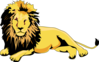 Lounging Lion Clip Art